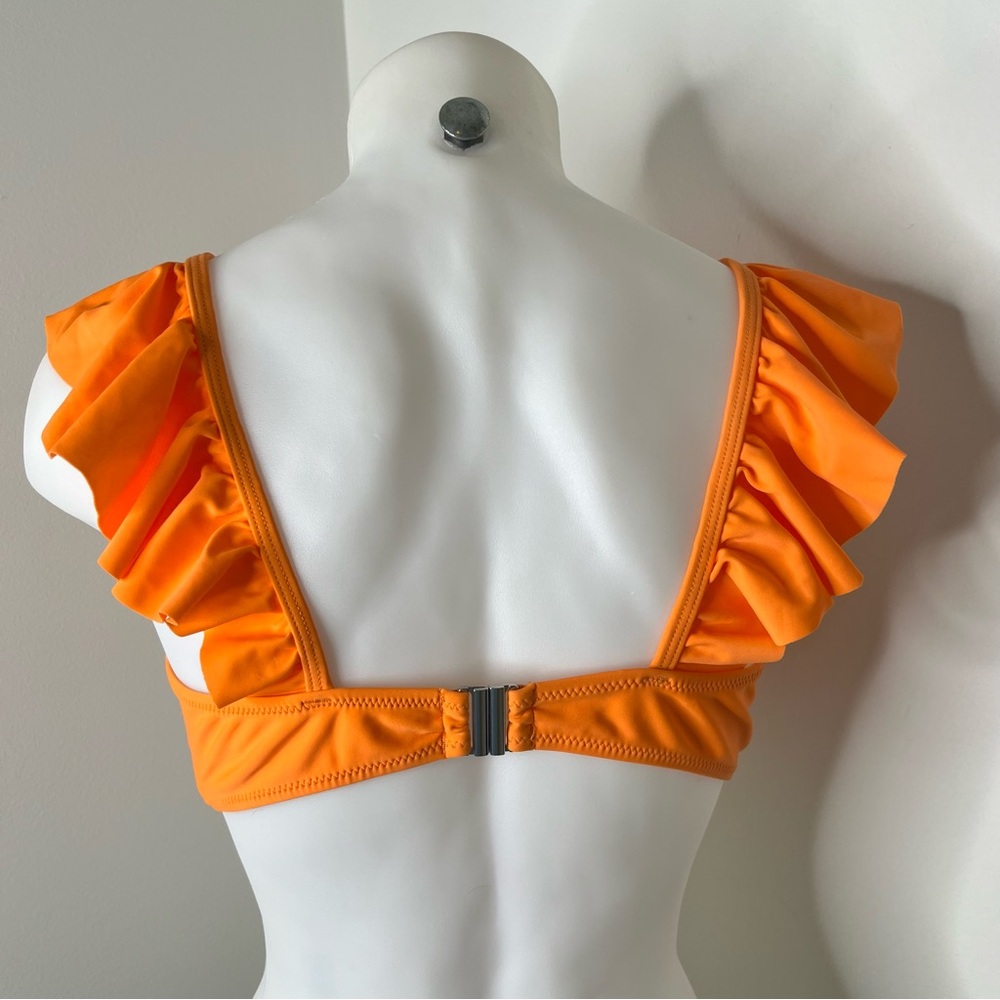 Orange Ruffle Bikini Top - Picture 2 of 6